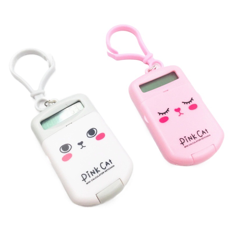 Creativa mini calculadora llavero colgante galleta tipo lindo estudiante portátil pequeño regalo colgante al por mayor
