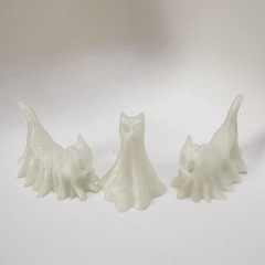 国境を越えた新製品ゴーストキャット発光セット家の装飾デスクトップ装飾品かわいい小さなギフト 3D プリント装飾品