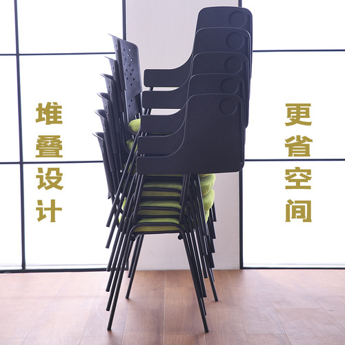 Training chairs with desks, writing boards, office meeting stools, student classroom minimalist office chairs with backrests