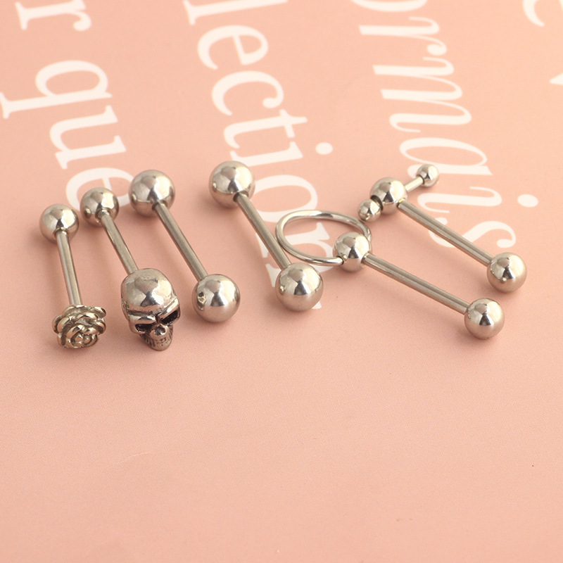 Pointed titanium steel lip stud product view