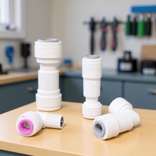 止回阀净水器配件快速接头2分快接直通弯头逆止阀RO纯水机零配件