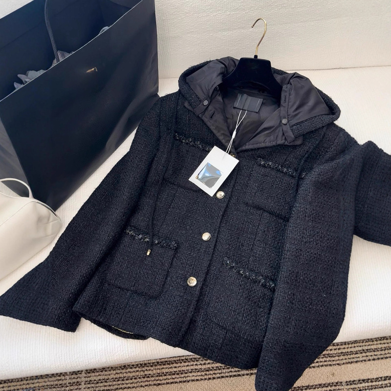 2025 Early Autumn New Nanyou Cha Fashion French Literary Style Simple and Versatile Hooded Long-Sleeved Jacket for Women