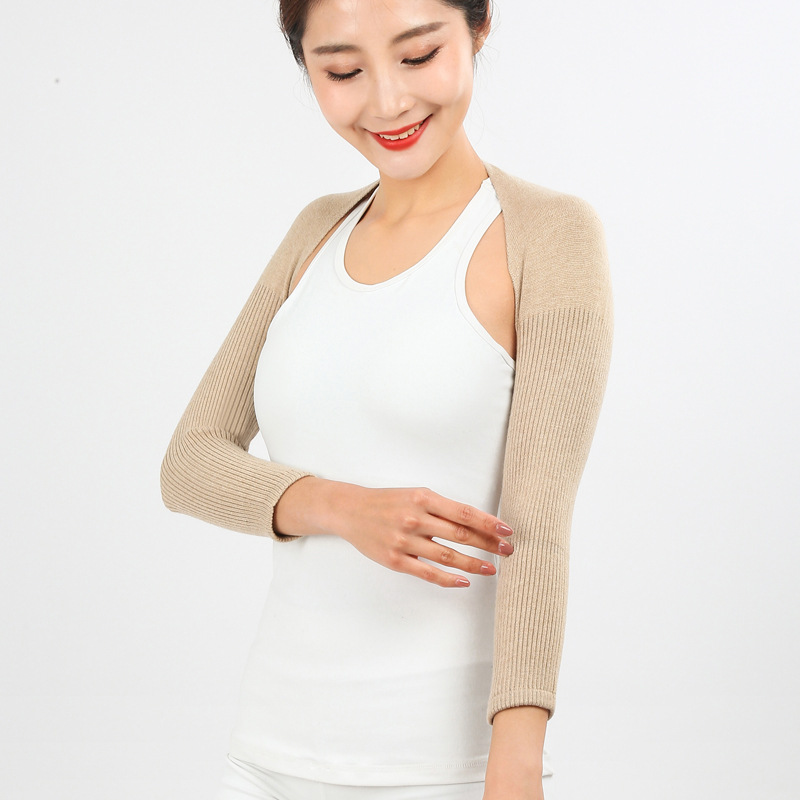 Cashmere Shoulder Guard for Men and Women, Autumn and Winter Wool Yarn Warm Sleep Cold Protection Cardigan for Middle-Aged and Elderly, Thickened Cervical Scarf