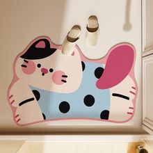 可爱卡通异形软硅藻泥地垫卫生间厕所耐磨防滑垫吸水速干浴室地垫