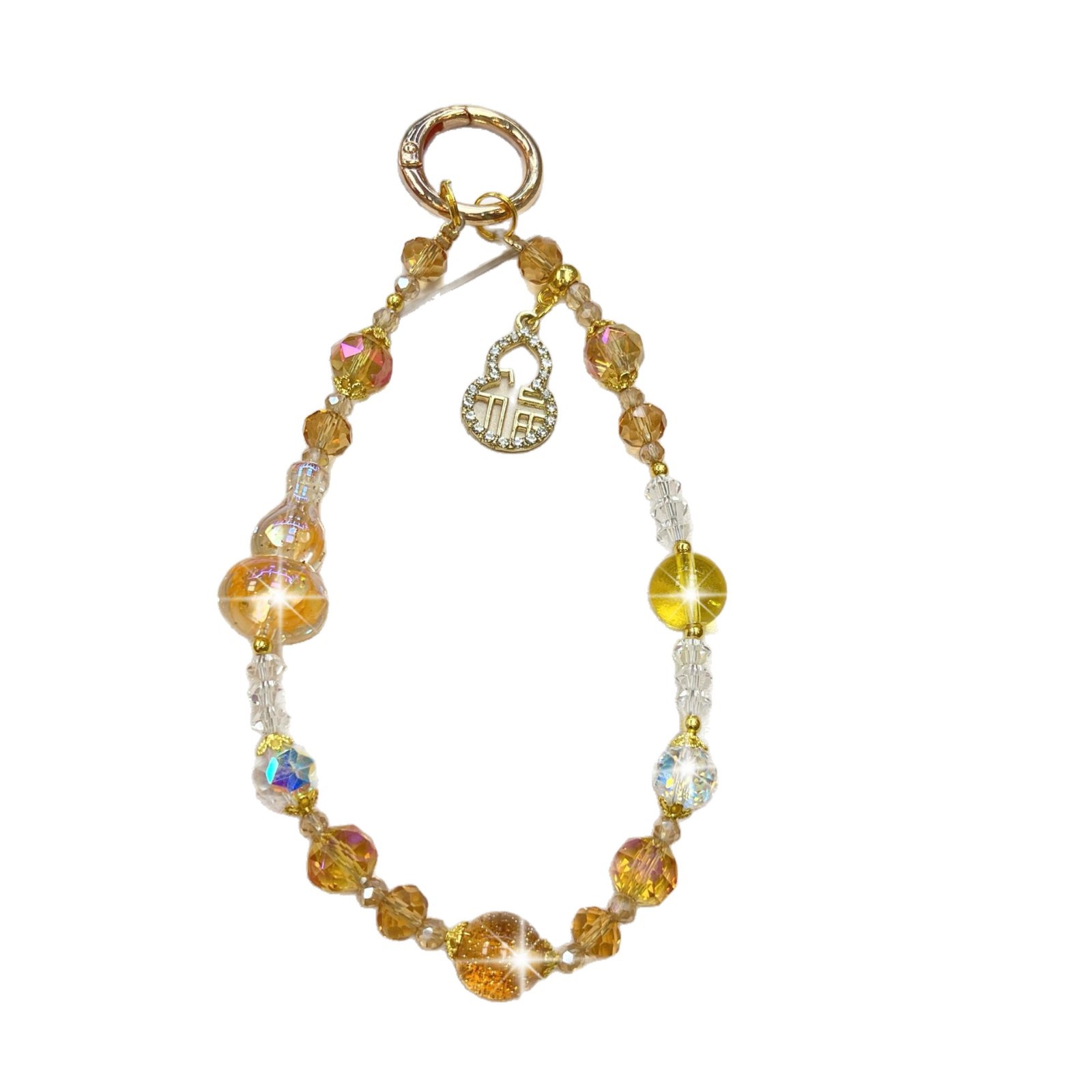 Cadena de teléfono móvil de alta calidad, cristal gypsophila tridimensional, pulsera con cuentas, cordón para teléfono móvil, colgante de caja para teléfono móvil de moda Ruyi