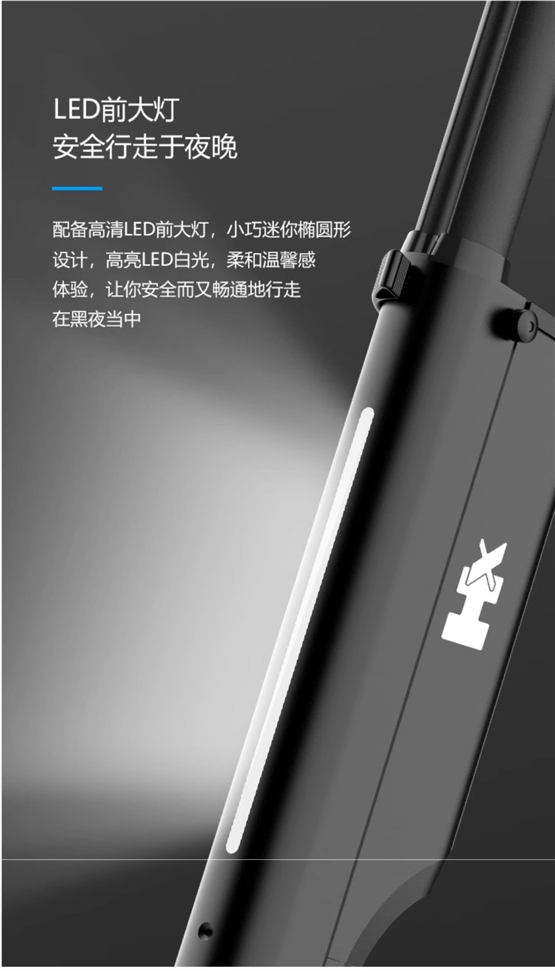 Hx Happy Folding Electric Scooter for Adults, Mini Small Electric Vehicle, Ultra-Light Portable Mobility Device, Electric Scooter