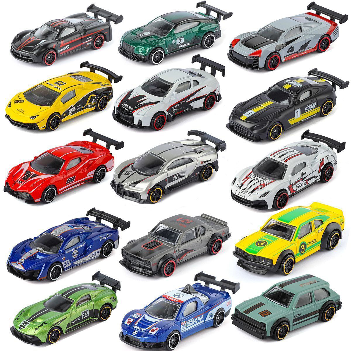 Exportación de modelo de automóvil de aleación 1: 64 automóvil de aleación para niños regalos de automóvil modelo de automóvil de carreras juguetes para niños