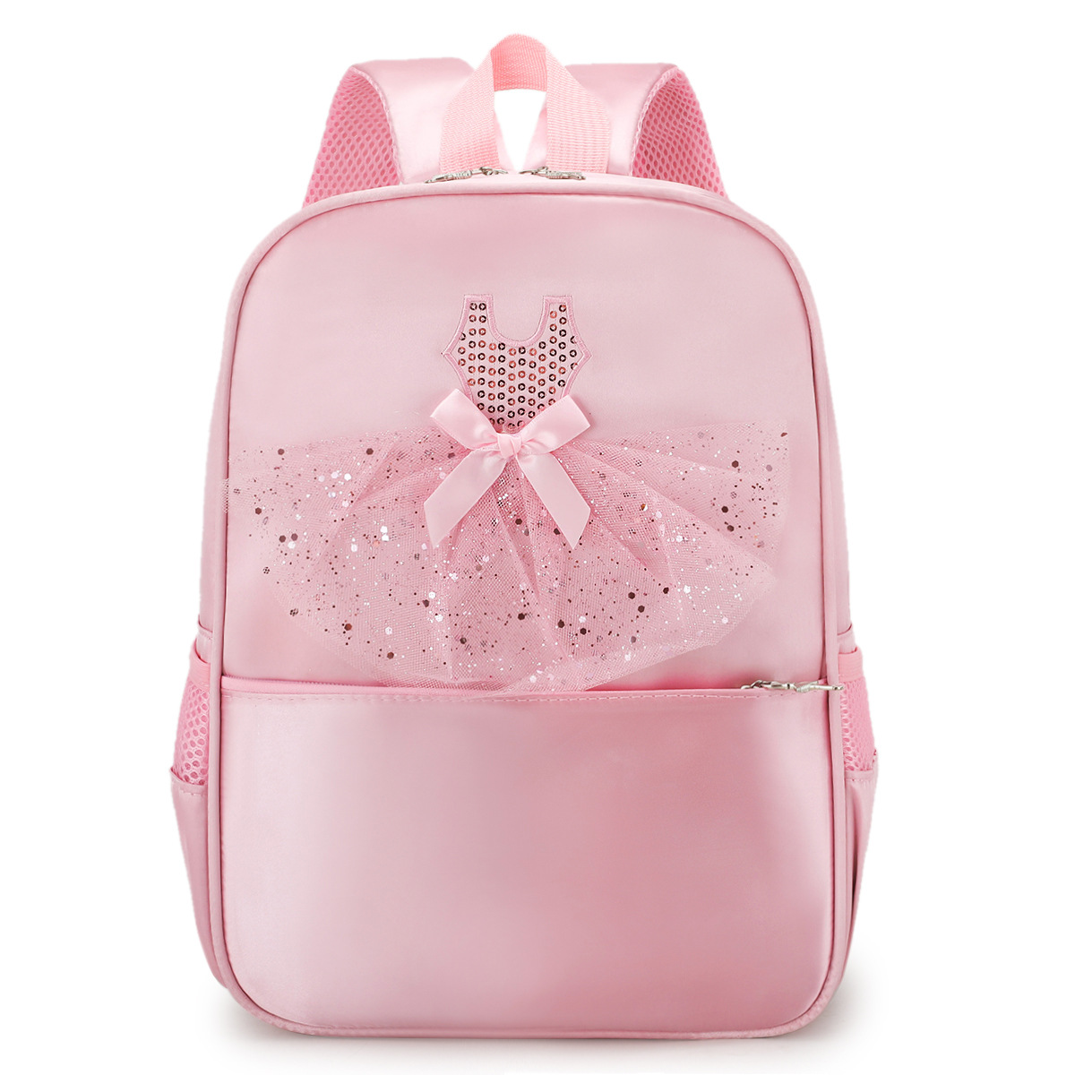 Bolso de baile con falda de lazo dulce Bolso de baile para niña de gran capacidad de moda 2025 nuevo estilo mochila para niños marea