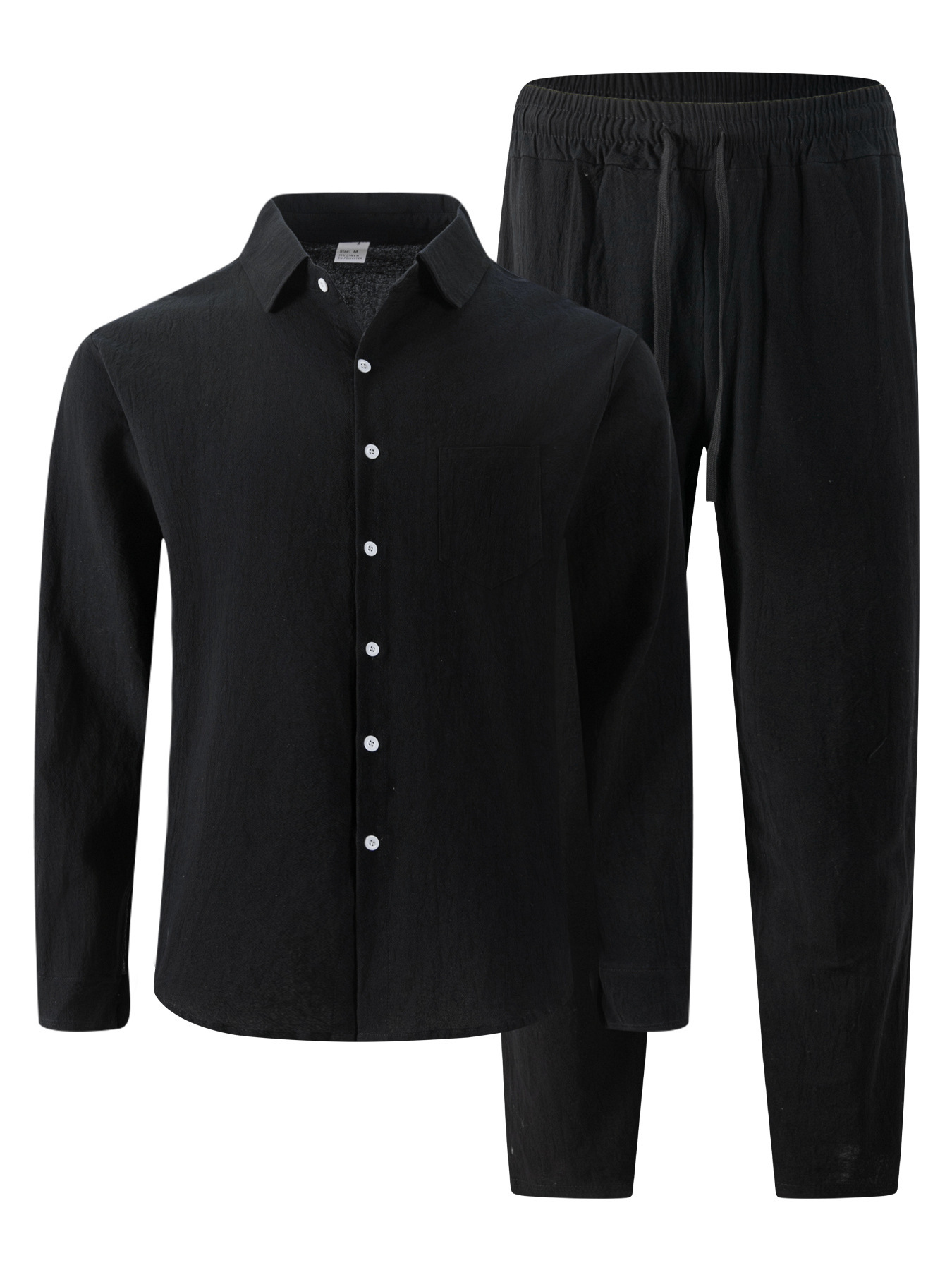 Herren Leinen Set Mit Hemd Und Hose Für Strand Und Freizeit_voghion.com