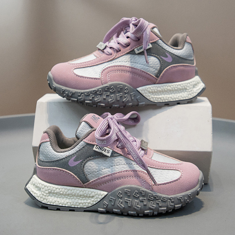 Girls' Sports Shoes, Soft-Soled Kidsren's Moral Training Shoes, Autum New Internet Celebrity Forrest Gump Shoes, Lightweight and Versatile Girls' Running Shoes