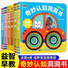 奇妙认知洞洞书全套6册 婴儿早教书0-6岁宝宝绘本适合孩子看的书