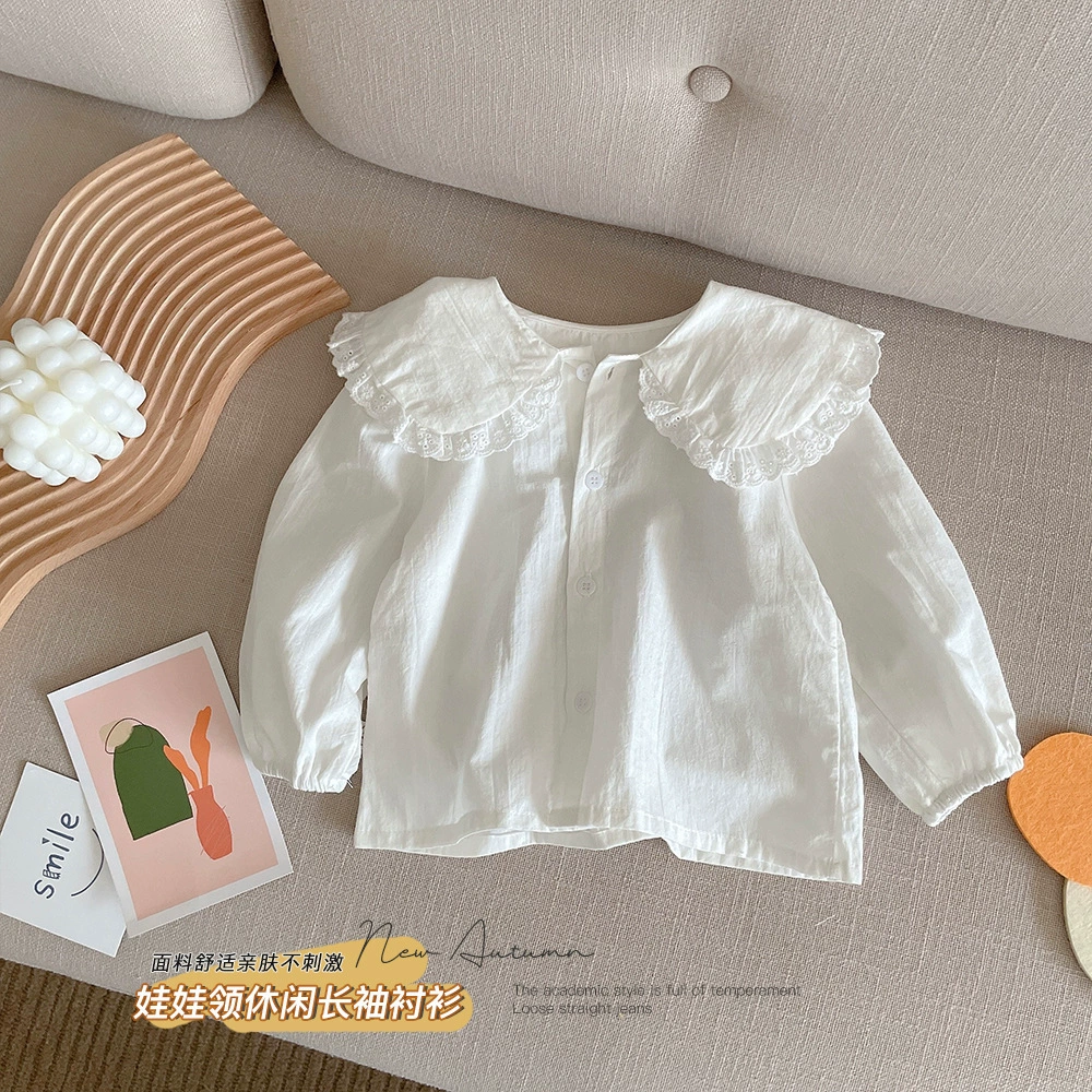 Autumn children's colored shirt, Korean style, 0-6 years