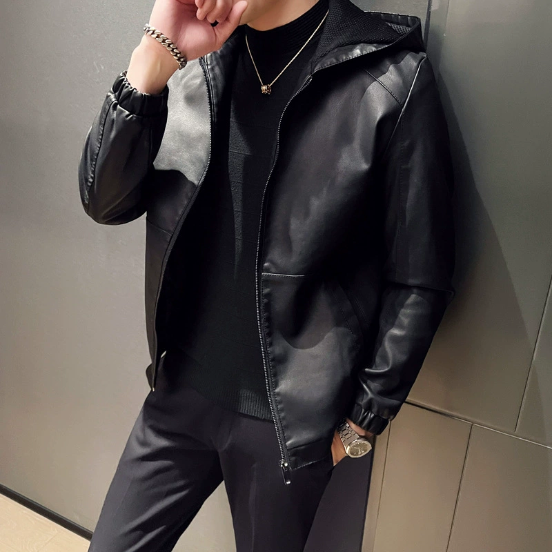 Теплая демисезонная короткая куртка с капюшоном для отдыха, slim fit