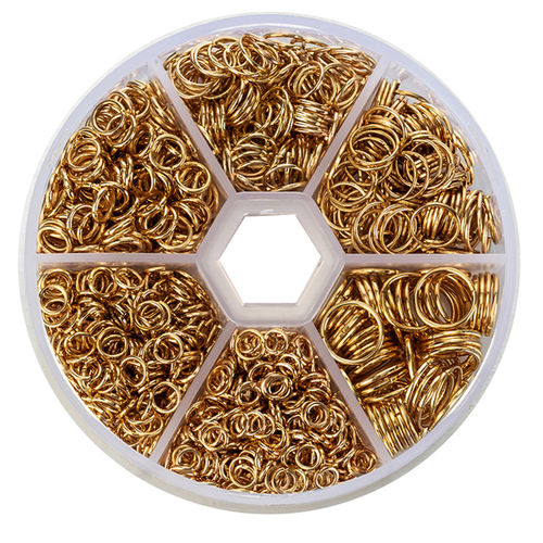 Amazon 1390PCS Boxed Single Ring DIY Handmade Jewelry Accessory Material Closed Ring Open Ring