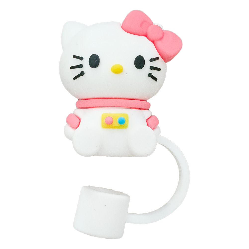 Tapa protectora de pajita Sanrio 10mm cubierta de silicona polvo para botella Stanley