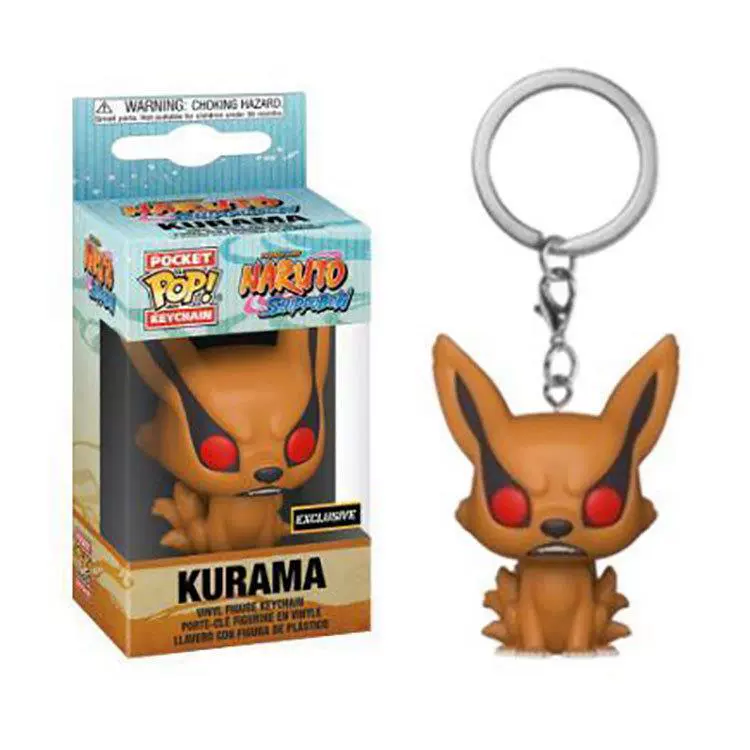 Брелок (POP) Naruto Sasuke Kakashi Kurama, ПВХ фигурка 9 см в цветной коробке