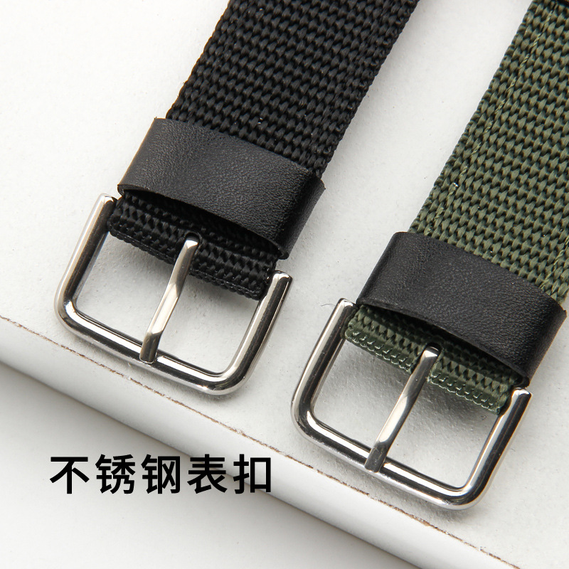 Adapted G Shock Nylon canvas strap AE-1200WH/SGW-300/AQ-S810W convex 18mm man 4