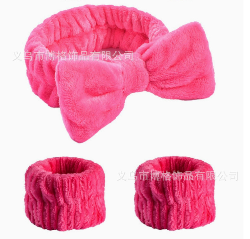 Amazon popular banda de pelo de las mujeres cara impermeable correa de muñeca traje arco simple banda de pelo accesorios para el cabello cabeza