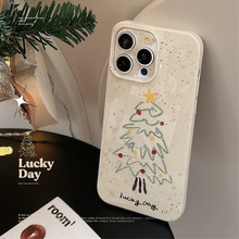 圣诞树iphone15手机壳14趣味涂鸦13pro硅胶max适用11代发xr硅胶套