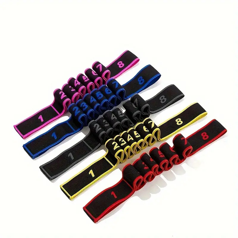 Multi-Section Yoga Stretch Belt Latin Dance Elastic Belt to Correct Posture 8-Grids Elastic Belt Digital Belt Posture Dance Belt Multi-Section Yoga Stretch Belt Latin Dance Elastic Belt to Correct Posture 8-Grids Elastic Belt Digital Belt Posture Dance Belt