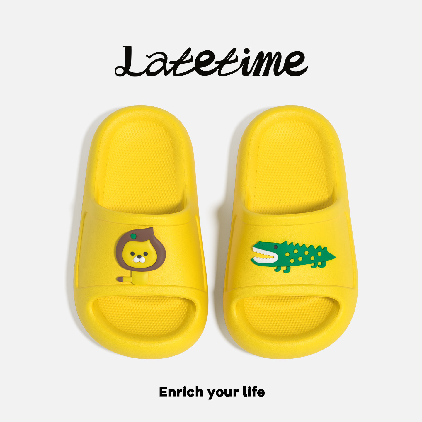 2026 New Cute Cartoon Lion and Crocodile Children's Slippers for Boys and Girls, Summer Indoor Home Slippers