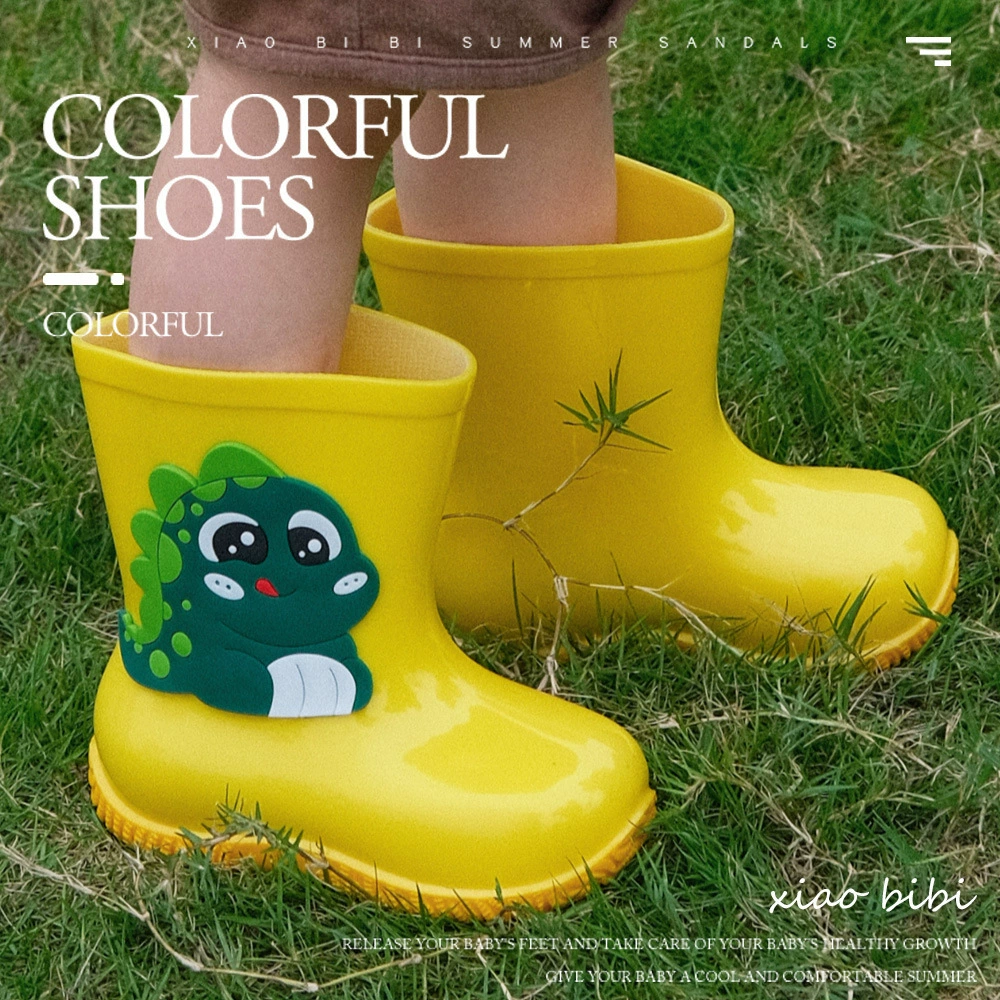 Летние детские резиновые сапоги для мальчиков, детские Нескользящие резиновые сапоги, детская Водная обувь для девочек, непромокаемая детская резиновая обувь