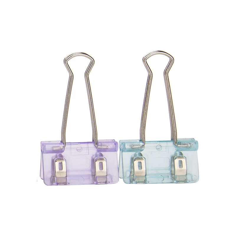 Transparent color long tail clip with high appearance, modern Morandi swallow tail clip, small fresh large binding clip 41mm