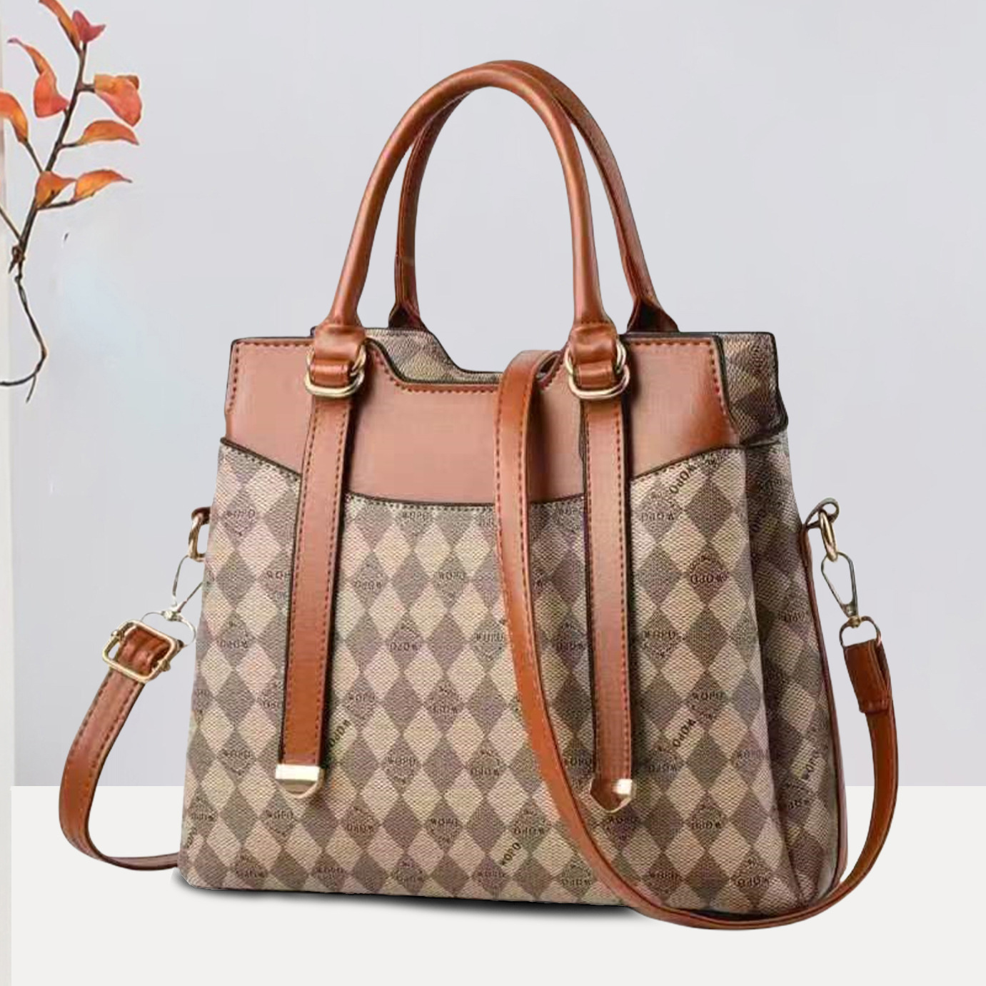 Temperamento textura bolso de mano 2025 verano nuevo bolso femenino estampado de moda bolso de mensajero de un solo hombro de todo fósforo bags transfronterizos