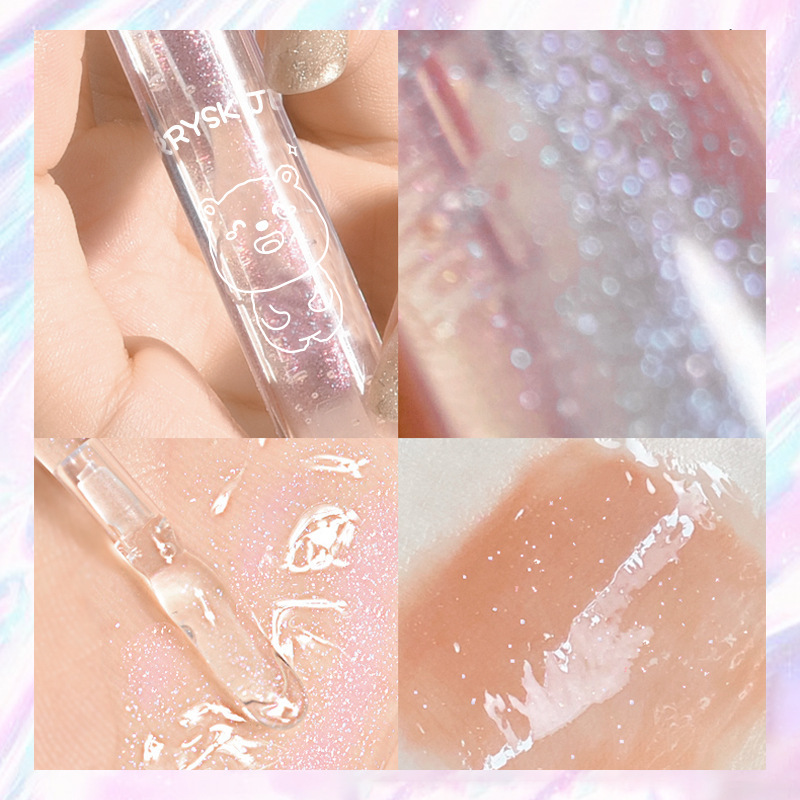 Nicor ​​Nokoya Bear Mirror Lip Gloss Dudu Lip Lip Glaze Female Student Bear Lip Gloss Lip Oil