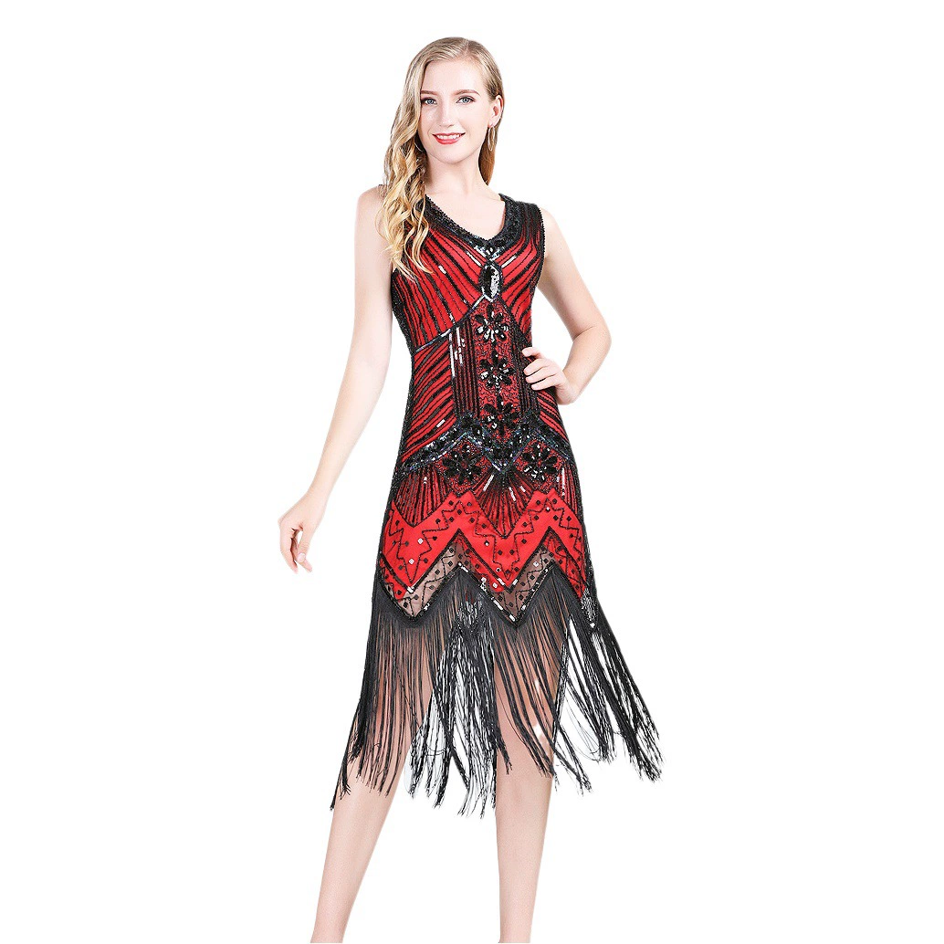 Танцевальное платье с блестками Юбка Вечеринка Небольшой подарок Ретро Юбка с блестками