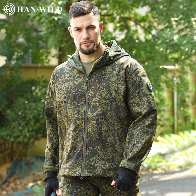 Hanye factory direct sales shark skin soft shell jacket breathable waterproof outdoor jacket drop shipping