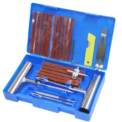 Car and Motorcycle Battery Car Repair kit - alloy-33-piece-set-blue-box-cowhide-box