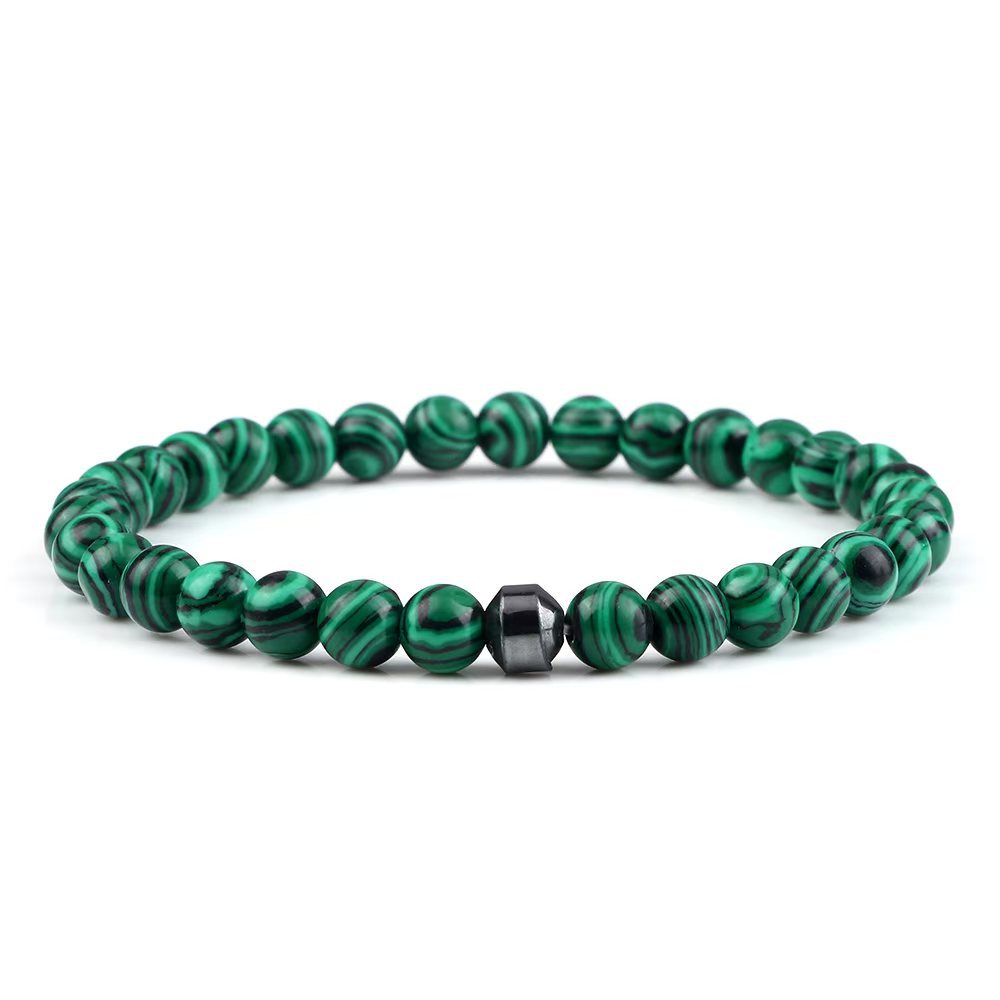 Fábrica directa de piedra natural ojo de tigre pulsera de cuentas pulsera de piedra de biliar negra productos acabados joyería pulsera multicolor al por mayor