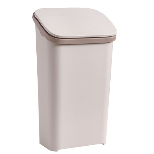 Straw House Large Trash Can Home Scandinavian Style Kitchen Trash Can Living Room Office Hinged Lid Can with Lid