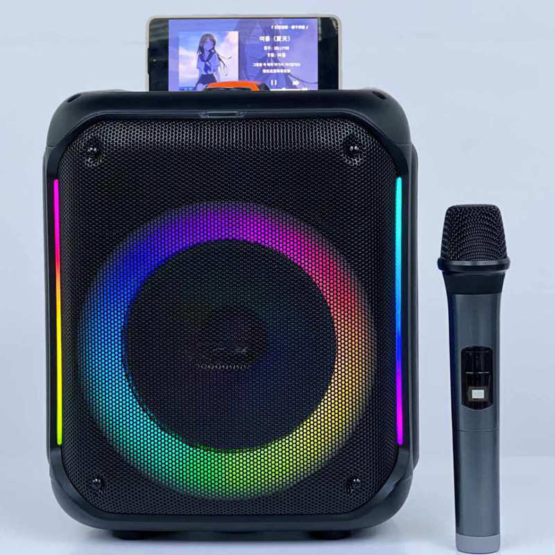 Outdoor High-Power Bluetooth Speaker 8inch Multi-Functional Home Karaoke Led High-Volume Subwoofer Square Dance Audio