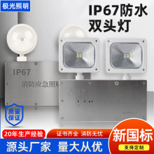 IP67防水双头灯消防应急照明灯隧道管廊冷库安全出口灯防水双头灯