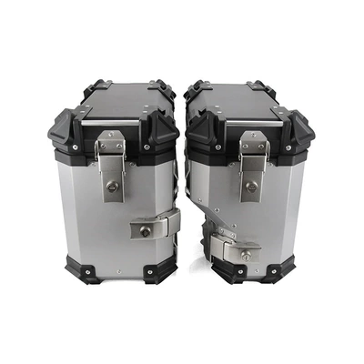 aluminum alloy side box luggage: Motorcycle trunk - 38l-right-hiding-side-box-silver