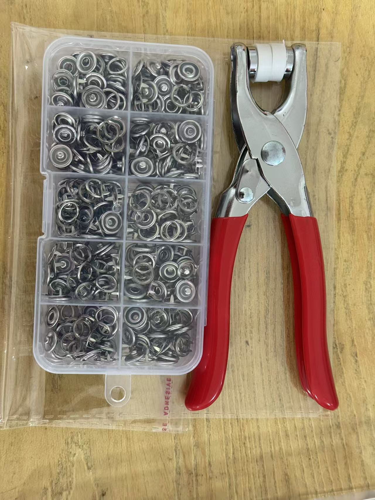 Juego de instalación de hebilla de cinco garras Botón de abrazadera de cinco garras Botón oculto Botón a presión Botón hembra Botón sin costura Botón transfronterizo de cinco garras