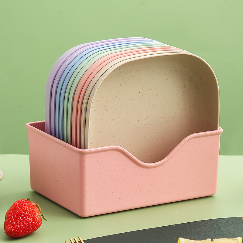 Japanese-style Table Garbage Dish Bone Spitting Dish Household Bone Dish Bone Dish Creative Plastic Dish Small Dish with Base