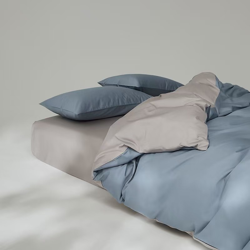 Conjunto de roupa de cama elegante em algodão de fibra longa_voghion.com