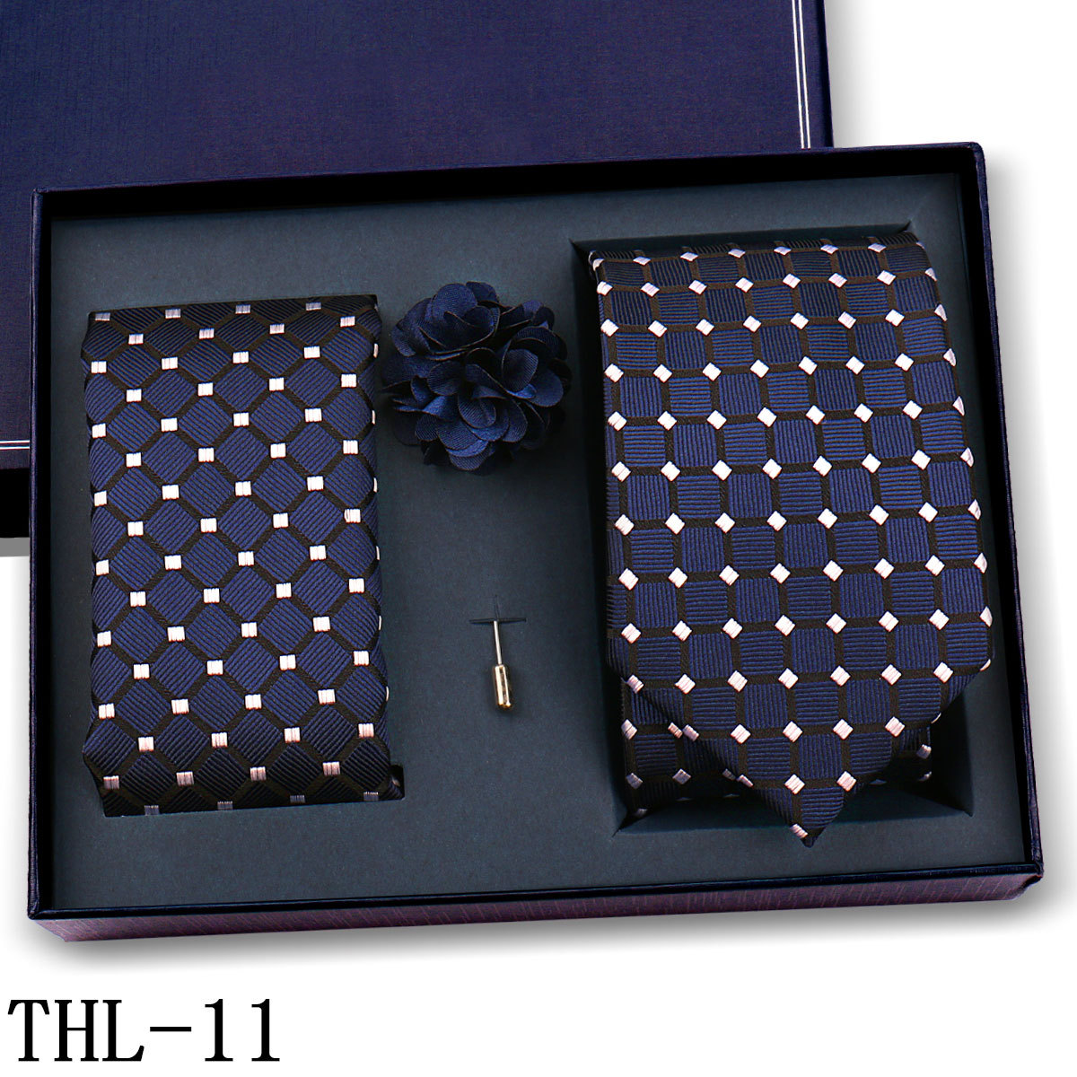 Juego de Corbata y Pañuelo para Hombre Poliéster para Bodas y Eventos de Negocios image 17