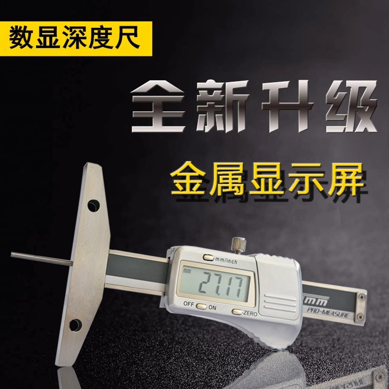天目电子数显细杆尺50/100/150/200mm测试尺不锈钢深孔测量尺
