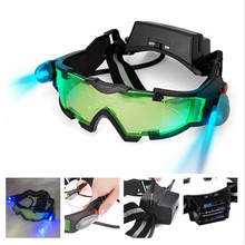 跨境LED防沙塵抗沖擊防護鏡滑雪騎行抖音蹦迪帶燈防風夜視護目鏡