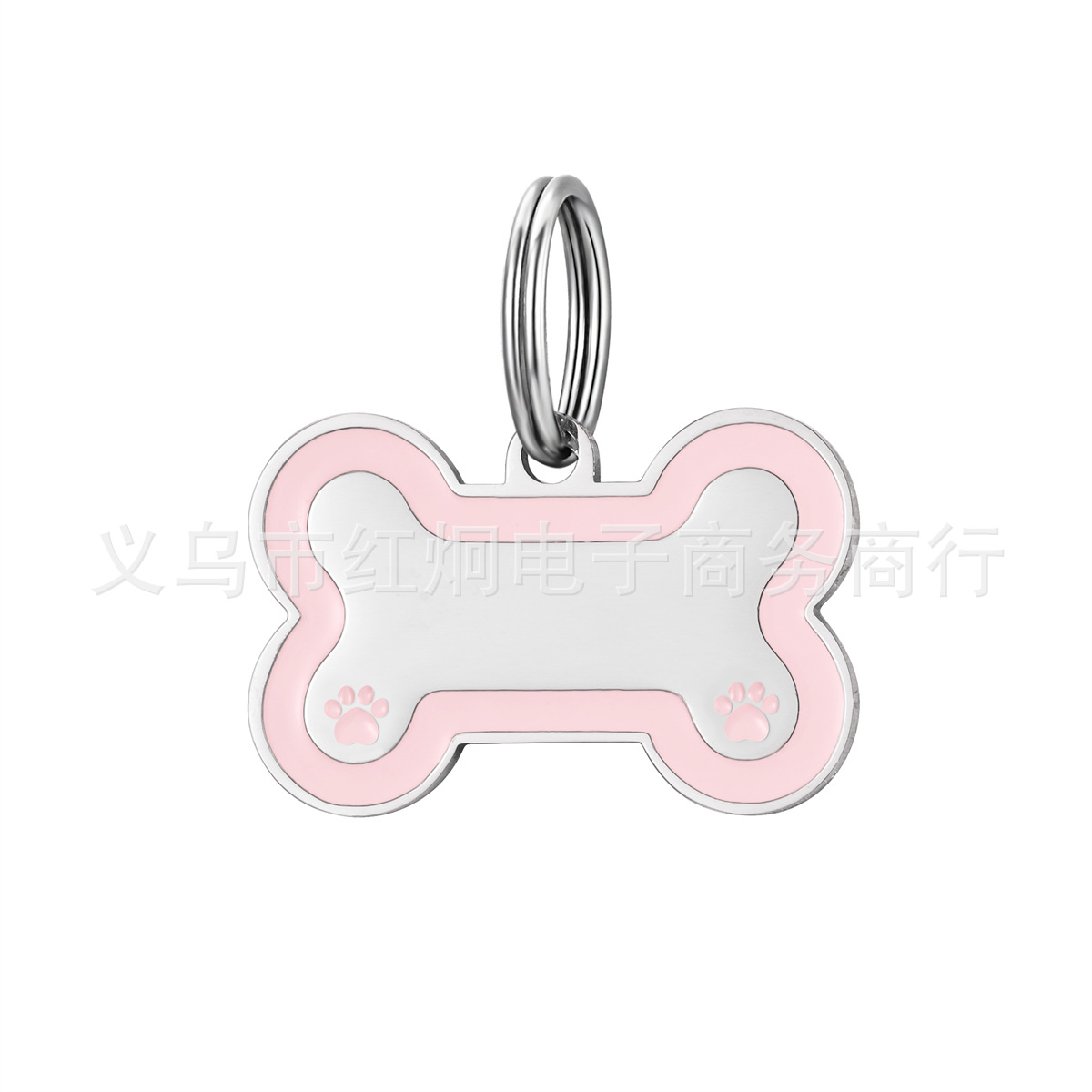Spot al por mayor de acero inoxidable marca de perro de goteo nuevo hueso de perro marca de mascota fuente transfronteriza de acero de titanio marca anti-pérdida