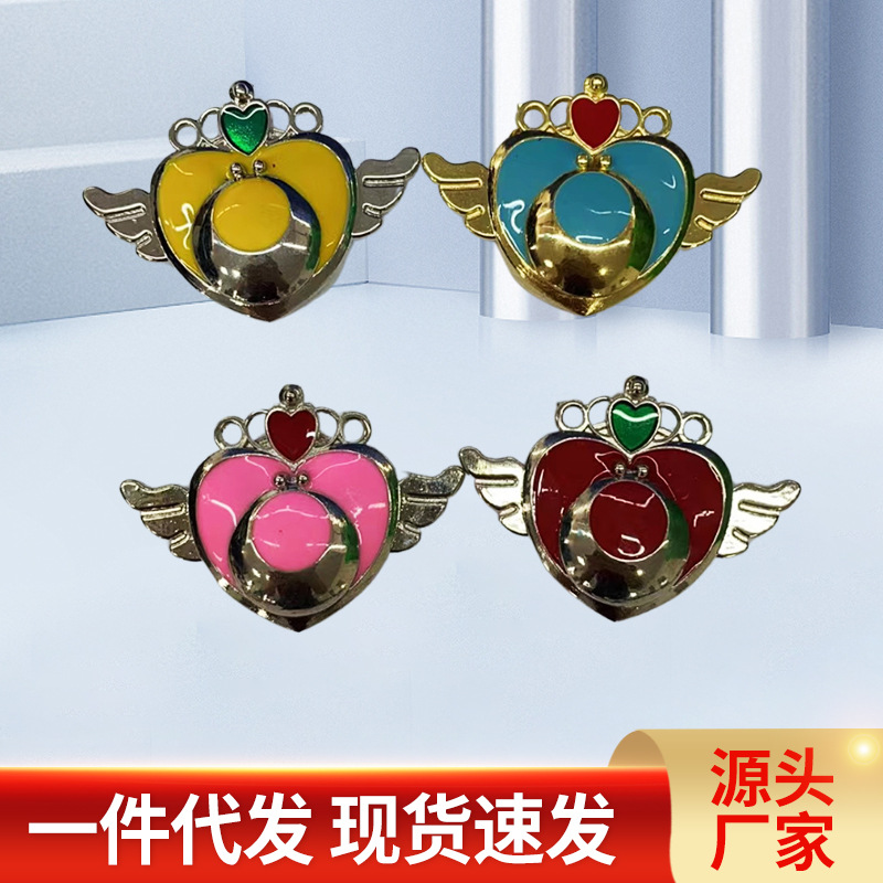 一件代发儿童手表挂件表项链怀表考试用表金属心形转动石英怀表