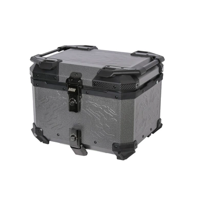 45Lmjw Beast Four-Sided Embossed Motorcycle trunk - mjw45l-beast-style-tail-boxexplosive-silverextreme-edition