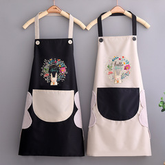 Factory Wholesale Fashion Korean Style Waterproof Oilproof Apron Durable Washable Kitchen Apron Waist Apron Custom Printing