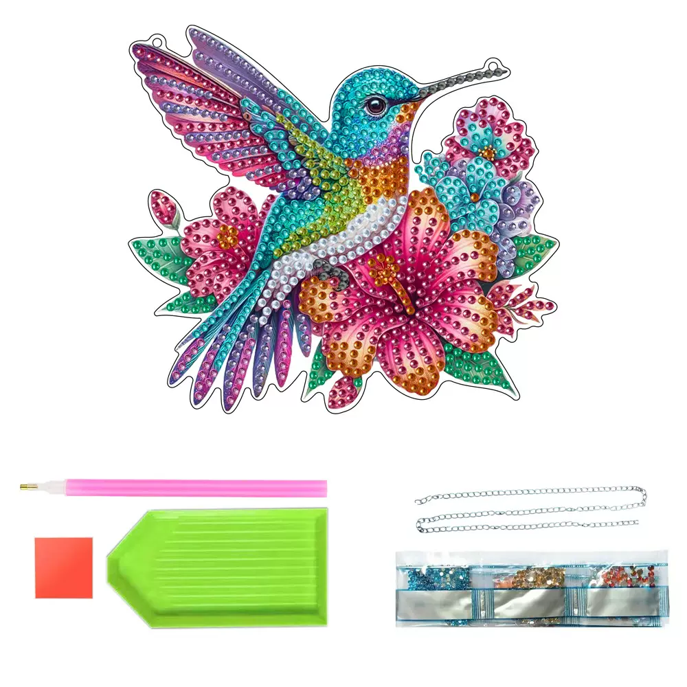 钻石画卡通彩色图案蛋糕亮钻亚克力材质摆件家居装饰跨境一件代发