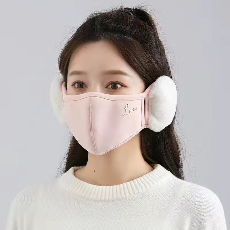 秋冬保暖口罩3d立体防勒女耳加厚高颜值耳罩面罩男女成人防尘面罩|undefined