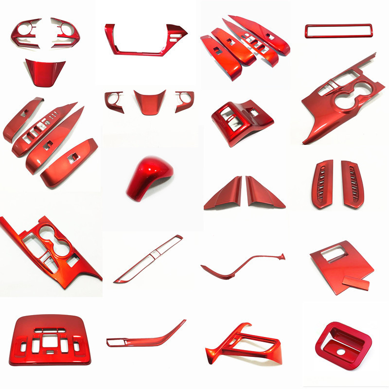Suitable for 18-23 Models of Camry Red Interior Center Console Trim Strips, Gear Shift Frame, Glass Switch, Headlight, Steering Wheel Suitable for 18-23 Models of Camry Red Interior Center Console Trim Strips, Gear Shift Frame, Glass Switch, Headlight, Steering Wheel